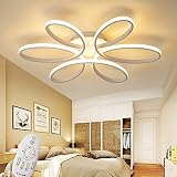 LED Deckenlampe XW809 74cm 160W weiß lackierte Metallrahmen mit Fernbedienung Lichtfarbe/Helligkeit einstellbar dimmbar A+ LED LED Deckenleuchte (XW809W-74cm White)