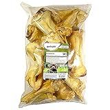 Qwisple Rinderohren - Getrocknete Natürliche Kauartikel für Hunde - 1000g