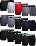 Antonio Rossi Herren Fitted Boxer Hipster, Mehrfarbig (Dunkel), Medium (12er Pack)