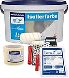prinzcolor Premium Isolierfarbe Aqua Nikotinsperre Deckfarbe weis Weiß 5