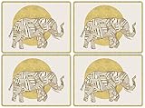 Pimpernel Platzsets Geometrische Golden Elefant, S/4, 40,6 x 30,5 