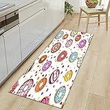LYFDN Läufer Flur Teppich Donut-Serie Küchenmatten Waschbarer, Wertvoll Verwenden Für Teppichlaeufer, rutschfest und Küchenläufer Nützlich Küchenteppich Waschbar 60 x 120