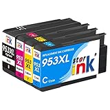 St@r ink 953XL Patronen Ersatz für HP 953 953XL Multipack Druckerpatronen Kompatibel mit HP Officejet Pro 7720 7730 7740 8210 8710 8730 8720 8218 8715 8725 8740 8718 8728 (Schwarz Cyan Magenta Gelb)