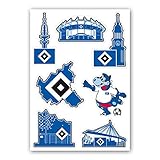 Hamburger SV HSV Aufkleber-Set Hamburg Sehenswürdigk