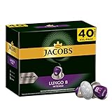 Jacobs Kaffeekapseln Lungo Intenso (nur für kurze Zeit) Megapack XXL, Intensität 8 von 12, 200 Nespresso kompatible Kapseln (5 x 40 Kapseln)