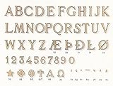 Grabschmuck-aus-Bronze Messingbuchstaben/Grabschrift/Schriftzüge/Messing/Schrift/Grabstein/U