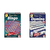 Schmidt Spiele 49089 Classic Line, Bingo, mit Zahlensteinen aus Holz, bunt & 49207 Classic Line, Domino, mit großen Spielsteinen, b