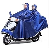 Wasserdichtes Regenmantel-Set GLJY Oxford Cloth Motorrad Anti-Fog-Regen Abdeckung mit Spiegel Slots Motorrad Wasserdichte Verlängert Poncho, Elektromobilität Roller Motorrad Großer Regen Cape Coat Reg