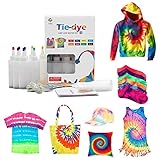 Easy-topbuy 8 STK Tie Dye Kit Mit 120 Stück Gummiband Und 10 Stück Handschuhen, Sichere Ungiftige Batikfarben Set Hemd Stoff DIY Mode Farbstoff-Kit Kleidung Graffiti Farbstoff L