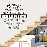 Spanischer Satz Satz moderne Mode Wandkunst Aufkleber Vinyl Wandbild Dekoration Aufkleber Kunst Aufkleber A6 43x44