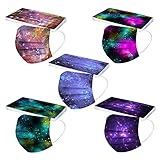 50 Stück Einweg Erwachsene Mundschutz Weihnachtsmotiv Mund und Nasenschutz Halstuch 3D Druck Weihnachtsmaske Elch Motiv Einmal MNS Mund-Tuch Staubdicht Atmungsaktiv Tücher Bandana Schals (F-001)