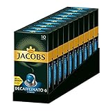 Jacobs Espresso Kaffeekapseln Lungo Decaffeinato- Intensität 6- 100 Nespresso®* kompatible Kapseln, 10er Pack (10 x 52 g)