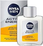 NIVEA MEN Active Energy After Shave Balsam (100 ml), revitalisierendes After Shave, Hautpflege nach der Rasur mit Koffein aus 100% natürlicher Q