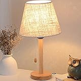 WREEE Massivholz Schlafzimmer Nachttischlampe Moderne minimalistische Wohnzimmer Showroom Tischleuchte Europäische kreative Lese Kinderzimmer E27 Schreibtischlamp