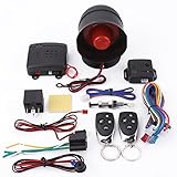 Keenso Auto Alarmanlagen Alarmsystem Universal Auto Alarm Sicherheit Schutzsystem mit 2 Fernbedienungen S