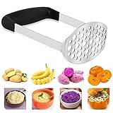 Vegena Kartoffelstampfer Edelstahl, Kartoffel Stampfer, Gemüsestampfer Kartoffelpürrier Kartoffelpresse für Spülmaschinengeeignet, Kartoffelbrei, Cremiges Kartoffelpüree, Gemüse und Frü