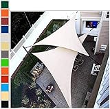 LQ Sun Shades for Patios, Außenmarkise, wasserdicht, UV-beständig, reißfest, sandfarben, dreieckig, für die Brücke, Patio, Pergolas Top Cover, Sonnenseg