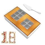 Backform Zahlen Groß, Aluminium Backformen Zahlenbackform, Buchstaben Kuchenform, Zahlenform zum Backen, Number Cake Backform Verstellbar Antihaft für DIY Backen Formen Set,Hochzeit Geburtstag T