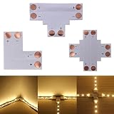 YEZIB DIY elektronische armaturen, 2eckig LED Stecker T-Formecke für 8mm LED Streifen Licht (Color : +)