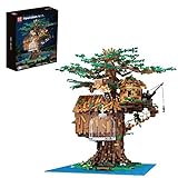 IT IF IT Baumhaus Haus Bausteine Modell mit Licht, 3958+ Teile Treehouse Architektur Bauspiel für Kinder und Erwachsener Kompatibel mit Lego 21318 Baumhaus - Mould King 16033