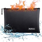 Feuerfeste Dokumententasche 38 x 28 cm|Geld Taschen Datei Storage Feuerfeste Tasche für A4 Dokumente |Silikon beschichtetes Fiberglas Wasserdicht Dokument Tasche für Rechnungen,Vertrag,Reisep