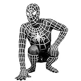 QTCWRL Cosplay Kostüm, Spider-Man Erwachsenes Kind Strumpfhosen Enganliegende Schwarzen Anzug Multifunktions (Farbe: Schwarz) (Color : Black, Size : XXL)