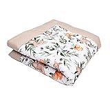SWADDYL ® Baby Krabbeldecke - Kuscheldecke, Spieldecke, Laufgittereinlage 100x100 groß gepolstert (Waldtiere)