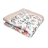 SWADDYL ® Baby Krabbeldecke - Kuscheldecke, Spieldecke, Laufgittereinlage 100x100 groß gepolstert (Waldtiere)