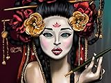 5D Diamant Malerei Grob,Geisha-Frauen Diamond Painting 30x40cmCrystal Strass Stickerei Kreuzstich Art Crafts Wanddek