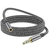 MOSWAG 2M 3,5mm Stecker auf Buchse Verl?ngerungskabel mit Mikrofon Geflochtener Nylon-Stereo-Audio-Adapter Kompatibel für Heim Autoradios,Smartphones,Kopfh?rer,Media Play