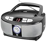 Dual P 49-1 Boombox mit CD-Player (UKW-Radio, LED-Display, Netz- oder Batteriebetrieb) schw