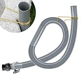 ENTNAHME-SET für REGENTONE und REGENFASS, für REGENWASSERTANK mit SCHLAUCH in grau/braun und WANDDURCHFÜHRUNG (ca. 32mm= 5/4 Zoll)