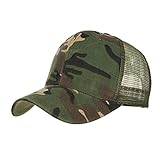 Trada Sommer Basecap, Camouflage Sommer Cap Mesh Hüte für Männer Frauen Casual Hüte Hip Hop Baseball Caps Baumwolle Baseball Cap Sport Mütze Schirmmütze Baseballmütze Baseballmützen (Armee-Grün)
