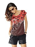 Alba Moda Bettina T-Shirts & Poloshirts Damen Rot/Schwarz - DE 38 - T-Shirts S