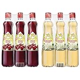 Yo Sirup Kirsche, 6er Pack, PET (6 x 700 ml) & Holunderblüte, 6er Pack, PET (6 x 700 ml)