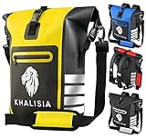 KHALISIA Fahrradtasche wasserdicht - 3in1 Gepäckträgertasche - einsetzbar als Fahrradrucksack & Umhängetasche mit großen Reflektoren -inkl. Laptoptasche 15.6 Z