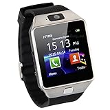 ZOMTOP DZ09 Bluetooth Smart-Uhr-Armbanduhr mit Kamera-Sync für Android IOS Smart-Phone Samsung S5 / Anmerkung 2/3/4, Nexus 6, HTC, Sony, Huawei und andere Android-Smartphone (Silber)