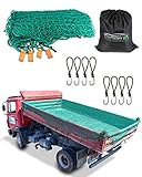 CargoVA® Intelligentes Anhängernetz 2,5x4,5M - Hängernetz mit Gummiseil, Eckenmarkierung, Beutel und Haken - zur perfekten Ladungssicherung T