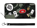 Geldbörse Damen Herren Comic Portemonnaie Sprüche Vintage Reißverschluss Geldbeutel von Alsino, Variante wählen:BT-180 Army Girl Gang