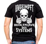 UNGeimpft Kein Sklave des Systems T-Shirt Cooles Fun Shirt Sprüche Anti Lockdown (XXL)