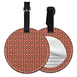 Round Travel Luggage Tags,Tropical Fruit Pattern with Vivid Ripe Berries Healthy Sweet Summer Fresh Food,Leather Baggage Tag