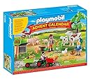 PLAYMOBIL Adventskalender 70189 Auf dem Bauernhof mit zahlreichen Figuren, Tieren und Zubehörteilen hinter jedem Türchen inkl. Baunhofdiorama, 76-teilig, Ab 4 J