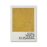 Yayoi Kusama Kunstausstellung Poster und Drucke, Galerie Wandkunst Bild Museum Dekoration, Rahmenlose Leinwand Malerei A13 50x75