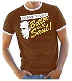 Coole-Fun-T-Shirts Uni Legal Troube Better Call Saul Ringer Heisenberg T-Shirt, Braun, XXL