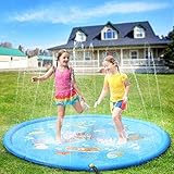 Flyinghedwig Kinder Wasserspiel, Spritzwasser und Splash Teppich für den Garten, Gartenspiel & Outdoor-Pool für Neugeb