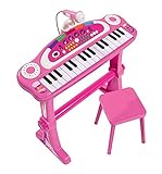Simba 106830690 - My Music World Standkeyboard / 31 Tasten / mit Licht und Sound / 55cm / Pink