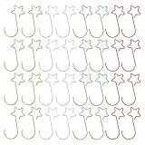 EXCEART 80Pcs Weihnachten Ornament Haken Weihnachten Baum Aufhänger Haken Weihnachten Metall Haken Dekorative Haken Weihnachten Baum Dekorationen für Puppe Handwerk F