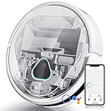 Max Saugroboter, 3000Pa Saugleistung, App/Alexa Steuerung, 120min Laufzeit, Intelligente Navigation, WiFi Saugroboter mit Ladestation, Gute Reinigung für Böden, Teppiche und T
