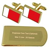 Select Gifts Dubai Fahne Gold-Manschettenknöpfe Geldscheinklammer Gravur Geschenk