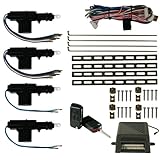 JOM Car Parts & Car Hifi GmbH 7104-2 Zentralverriegelung, Komplett Set, 4-türig, incl. 2 Klappschlüssel mit Funk, 4 S
